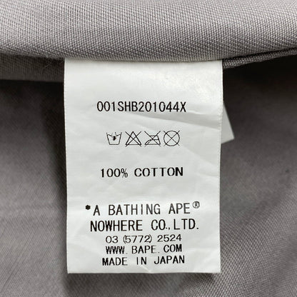 【中古品】【メンズ】 BAPE HEAD BASEBALL SHIRT ベースボールシャツ 半袖 トップス 142-251102-as-09-izu サイズ：M カラー：グレー系 万代Net店