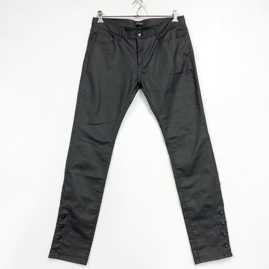 【中古品】【メンズ】 MLVINCE メルヴィンス FAKE LEATHER SLIM PANTS フェイク レザー スリム パンツ ズボン ボトムス 153-251104-ya-08-izu サイズ：36 カラー：BLACK 万代Net店