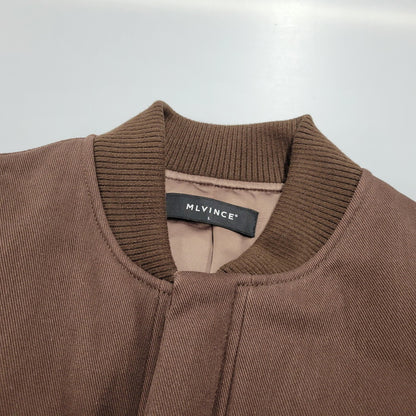 【中古品】【メンズ】 MLVINCE メルヴィンス LEATHER SLEEVE JACKET レザー スリーブ ジャケット アウター 142-251104-as-04-izu サイズ：L カラー：ブラウン 万代Net店