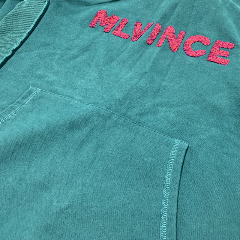 【中古品】【メンズ】 MLVINCE メルヴィンス 21AW INSIDEOUT HEAVY WEIGHT EMBROIDERY LOGO HOODIE インサイドアウト ヘビーウェイト エンブロイダリー ロゴ フーディー トップス パーカー 142-251104-ya-11-izu サイズ：XL カラー：グリーン系 万代Net店