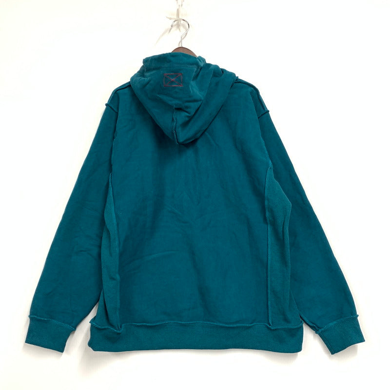 【中古品】【メンズ】 MLVINCE メルヴィンス 21AW INSIDEOUT HEAVY WEIGHT EMBROIDERY LOGO HOODIE インサイドアウト ヘビーウェイト エンブロイダリー ロゴ フーディー トップス パーカー 142-251104-ya-11-izu サイズ：XL カラー：グリーン系 万代Net店