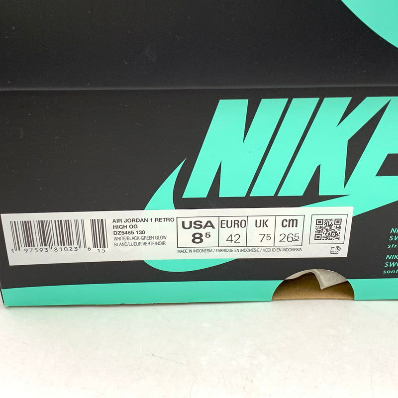 【中古品】【メンズ】 NIKE ナイキ AIR JORDAN 1 RETRO HIGH OG DZ5485-130 エアジョーダン 1 レトロ ハイ OG スニーカー シューズ 靴 160-251103-as-02-izu サイズ：26.5cm カラー：WHITE/BLACK-GREEN GLOW 万代Net店