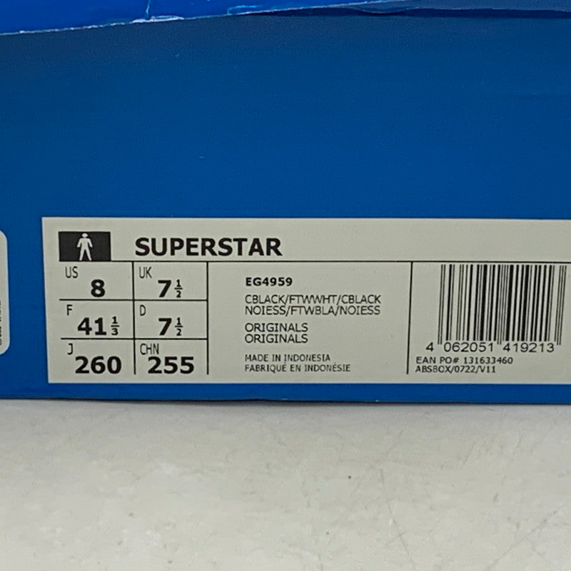 【中古品】【メンズ/レディース】 adidas アディダス SUPERSTAR EG4959 スーパースター スニーカー シューズ 靴 161-251103-as-05-izu サイズ：26cm カラー：CBLACK/FTWWHT/CBLACK 万代Net店