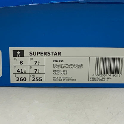 【中古品】【メンズ/レディース】 adidas アディダス SUPERSTAR EG4959 スーパースター スニーカー シューズ 靴 161-251103-as-05-izu サイズ：26cm カラー：CBLACK/FTWWHT/CBLACK 万代Net店