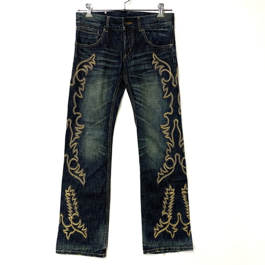 【中古品】【メンズ】 BUFFALO JEANS バッファロージーンズ MSJ-722 EMBROIDERY DENIM PANTS エンブロイダリー デニム パンツ ボトムス ズボン 157-251109-cs-14-izu サイズ：1 カラー：ブルー 万代Net店