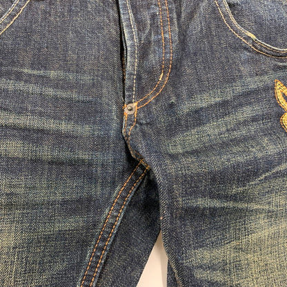 【中古品】【メンズ】 BUFFALO JEANS バッファロージーンズ MSJ-722 EMBROIDERY DENIM PANTS エンブロイダリー デニム パンツ ボトムス ズボン 157-251109-cs-14-izu サイズ：1 カラー：ブルー 万代Net店