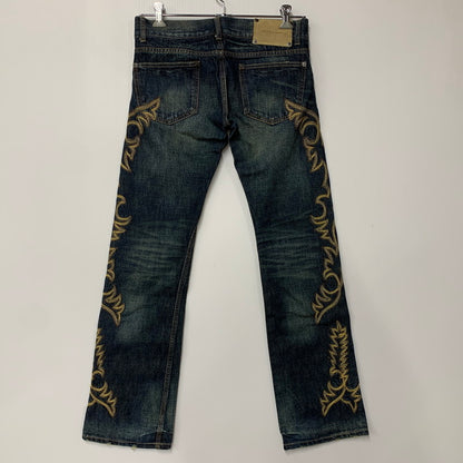 【中古品】【メンズ】 BUFFALO JEANS バッファロージーンズ MSJ-722 EMBROIDERY DENIM PANTS エンブロイダリー デニム パンツ ボトムス ズボン 157-251109-cs-14-izu サイズ：1 カラー：ブルー 万代Net店