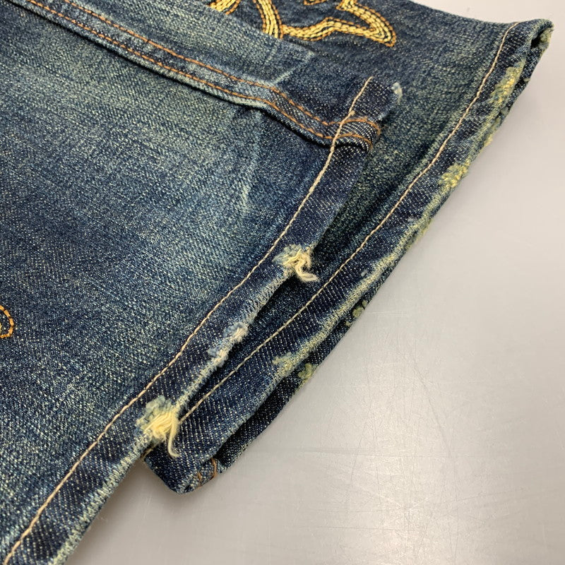 【中古品】【メンズ】 BUFFALO JEANS バッファロージーンズ MSJ-722 EMBROIDERY DENIM PANTS エンブロイダリー デニム パンツ ボトムス ズボン 157-251109-cs-14-izu サイズ：1 カラー：ブルー 万代Net店