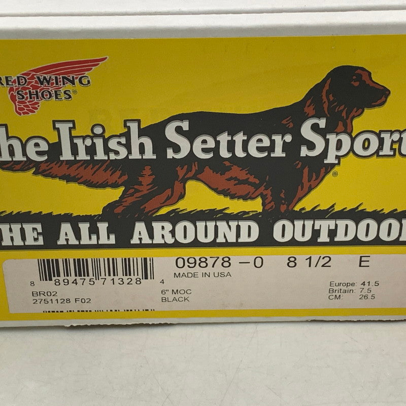 【中古品】【メンズ】 RED WING レッドウィング IRISH SETTER 9878 アイリッシュセッター 茶芯ブラッククロンダイク 復刻犬タグ ブーツ シューズ 靴 164-251103-as-06-izu サイズ：26.5cm カラー：BLACK 万代Net店