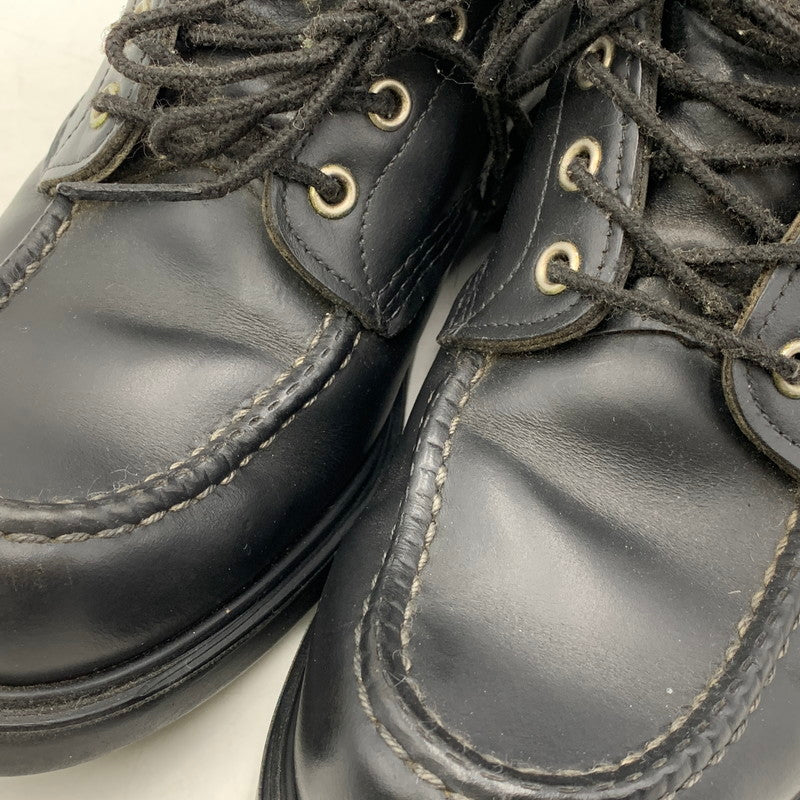 【現状渡し品】【メンズ】 RED WING レッドウィング SUPERSOLE 6 MOC TOE 8133 スーパーソール6 モックトゥ 刺繍羽タグ USA製 ブーツ シューズ 靴 164-251103-as-09-izu サイズ：8 1/2 カラー：ブラック 万代Net店