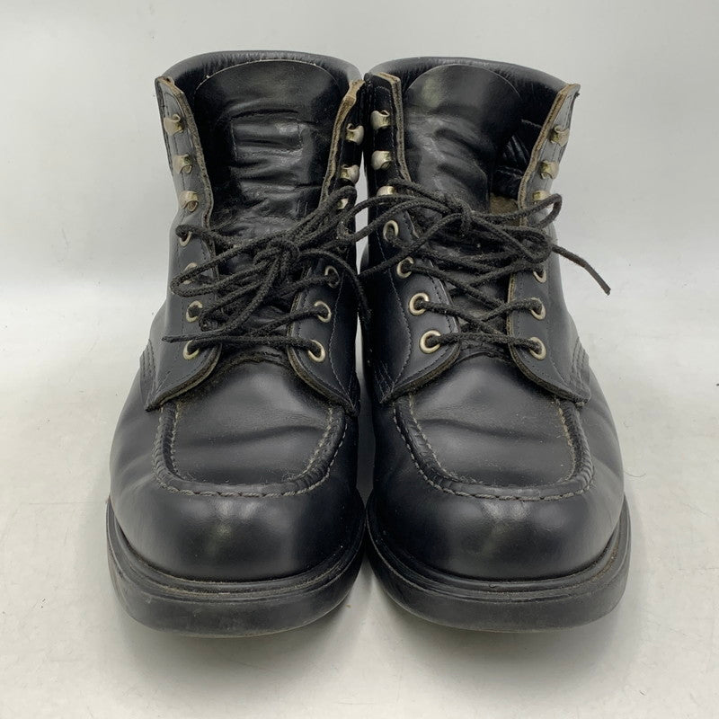 【現状渡し品】【メンズ】 RED WING レッドウィング SUPERSOLE 6 MOC TOE 8133 スーパーソール6 モックトゥ 刺繍羽タグ USA製 ブーツ シューズ 靴 164-251103-as-09-izu サイズ：8 1/2 カラー：ブラック 万代Net店