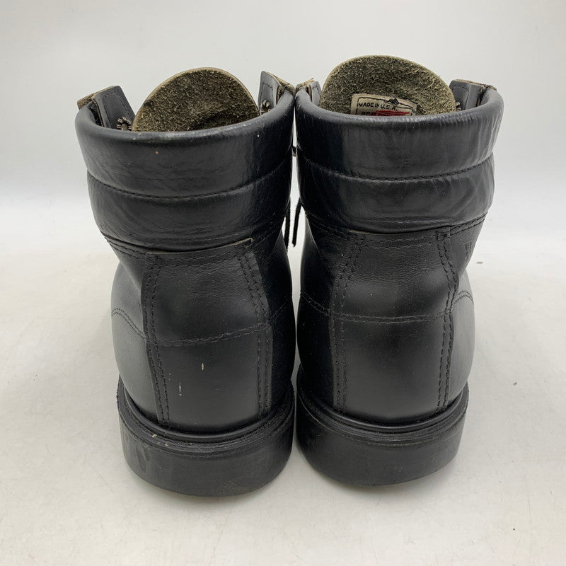 【現状渡し品】【メンズ】 RED WING レッドウィング SUPERSOLE 6 MOC TOE 8133 スーパーソール6 モックトゥ 刺繍羽タグ USA製 ブーツ シューズ 靴 164-251103-as-09-izu サイズ：8 1/2 カラー：ブラック 万代Net店