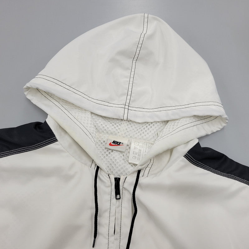 【中古品】【メンズ】 NIKE ナイキ HOODED NYLON PULLOVER JACKET フーデッド ナイロン プルオーバー ジャケット 銀タグ 146-251104-as-02-izu サイズ：100 カラー：ホワイト 万代Net店