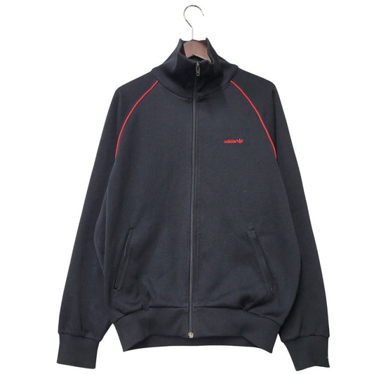 【現状渡し品】【メンズ】 adidas アディダス TRACK JACKET ATS-80 トラックジャケット デサント製 西ドイツ 146-251104-as-08-izu サイズ：O カラー：ブラック 万代Net店