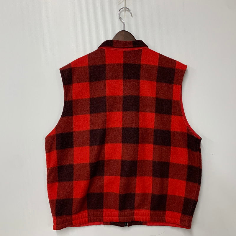 【中古品】【メンズ】 OLD GAP オールドギャップ BUFFALO CHECK FLECCE VEST バッファロー チェックフリースベスト 146-250108-mh-05-izu サイズ：L カラー：レッド 万代Net店