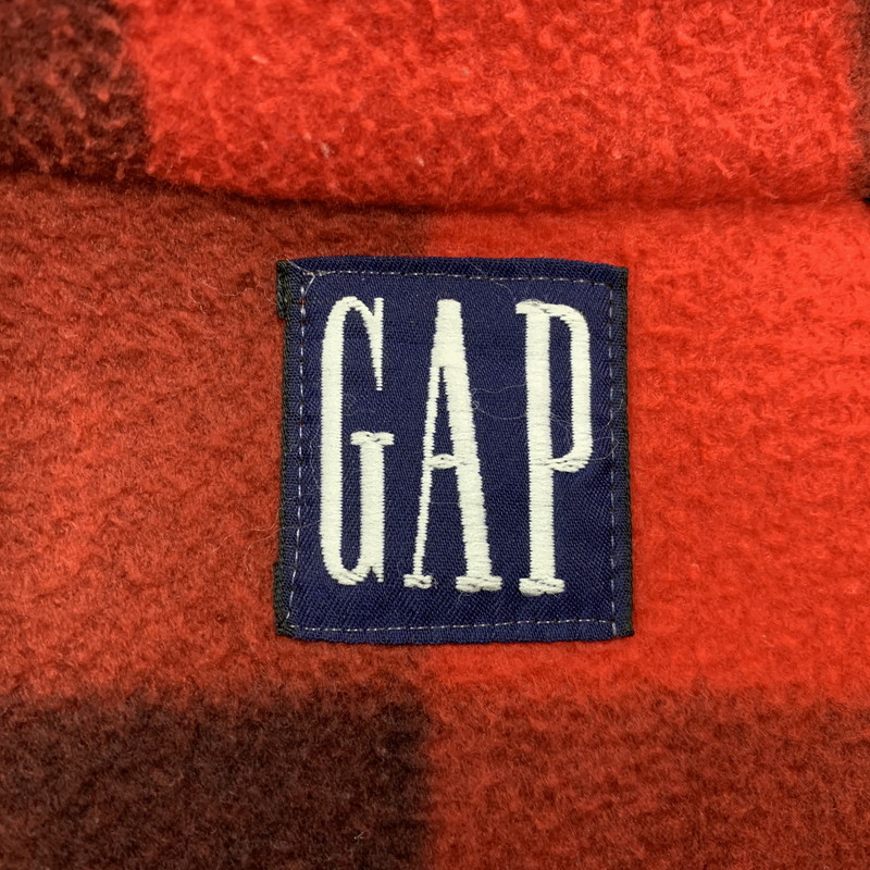 【中古品】【メンズ】 OLD GAP オールドギャップ BUFFALO CHECK FLECCE VEST バッファロー チェックフリースベスト 146-250108-mh-05-izu サイズ：L カラー：レッド 万代Net店