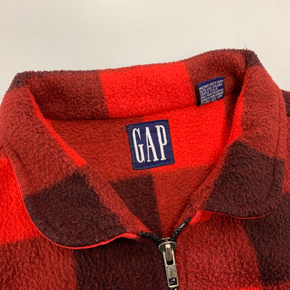 【中古品】【メンズ】 OLD GAP オールドギャップ BUFFALO CHECK FLECCE VEST バッファロー チェックフリースベスト 146-250108-mh-05-izu サイズ：L カラー：レッド 万代Net店