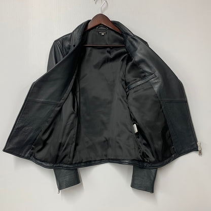 【中古品】【メンズ】 163-1508 LAMB LEATHER DOUBLE RIDERS JACKET ラム レザー ダブル ライダース ジャケット アウター 147-251109-cs-16-izu サイズ：S カラー：ブラック 万代Net店