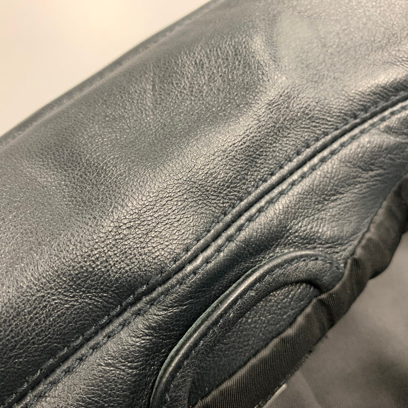 【中古品】【メンズ】 163-1508 LAMB LEATHER DOUBLE RIDERS JACKET ラム レザー ダブル ライダース ジャケット アウター 147-251109-cs-16-izu サイズ：S カラー：ブラック 万代Net店