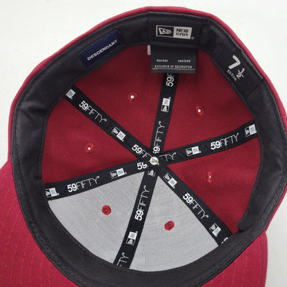 【中古品】【メンズ/レディース】 DESCENDANT ディセンダント ×NEWERA ニューエラ 59FIFTY BB CAP ベースボールキャップ 帽子 185-251108-as-36-izu サイズ：7 1/2（59.6cm） カラー：ボルドー 万代Net店