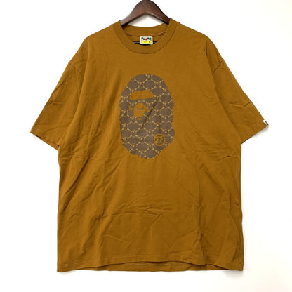 【中古品】【メンズ】 A BATHING APE アベイシングエイプ 001TEL301334M COLLEGE MONOGRAM APE HEAD TEE カレッジ モノグラム エイプ ヘッド Tシャツ トップス 半袖 142-251109-cs-20-izu サイズ：XL カラー：ブラウン 万代Net店