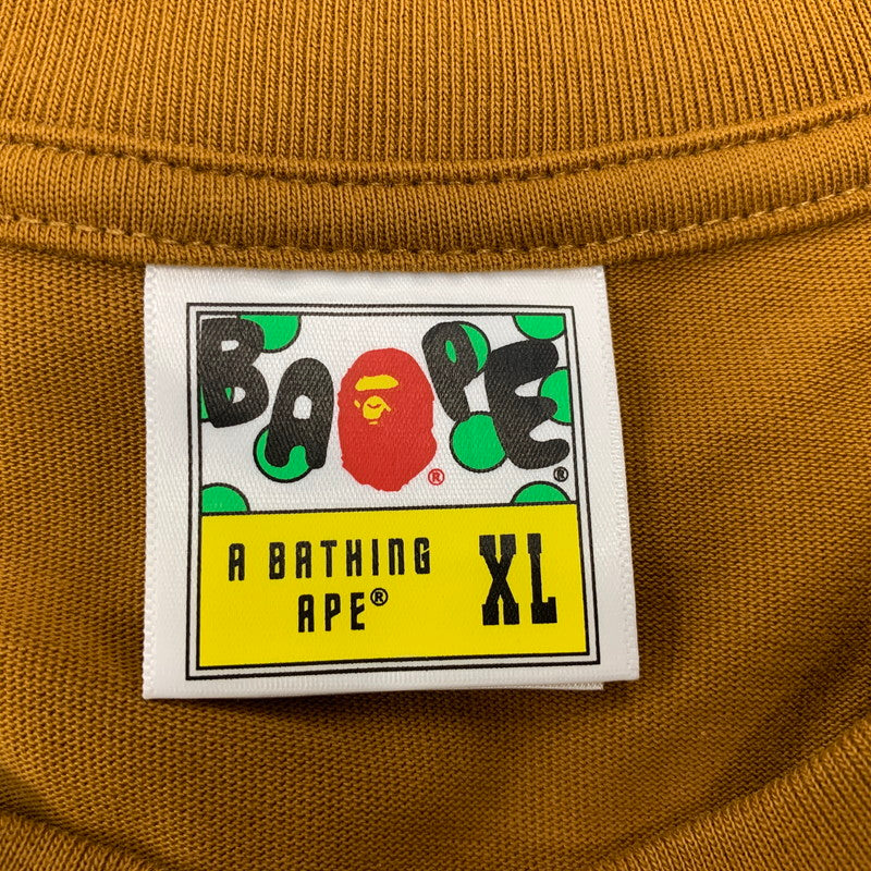 【中古品】【メンズ】 A BATHING APE アベイシングエイプ 001TEL301334M COLLEGE MONOGRAM APE HEAD TEE カレッジ モノグラム エイプ ヘッド Tシャツ トップス 半袖 142-251109-cs-20-izu サイズ：XL カラー：ブラウン 万代Net店