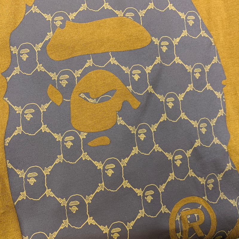 【中古品】【メンズ】 A BATHING APE アベイシングエイプ 001TEL301334M COLLEGE MONOGRAM APE HEAD TEE カレッジ モノグラム エイプ ヘッド Tシャツ トップス 半袖 142-251109-cs-20-izu サイズ：XL カラー：ブラウン 万代Net店