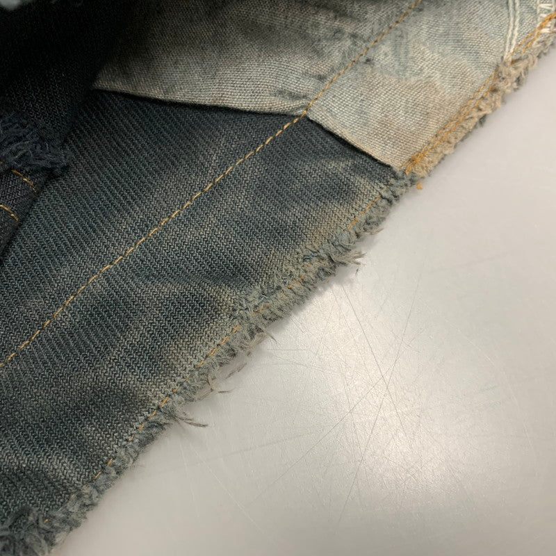 【現状渡し品】 USED REMAKE BLACK DENIM PANTS リメイク ブラック デニムパンツ ボトムス 157-260608-as-08-izu カラー：ブラック系 万代Net店