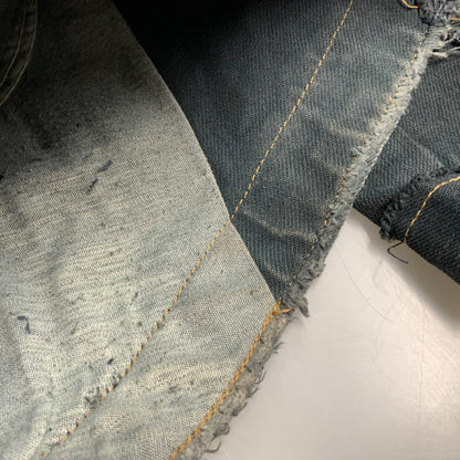 【現状渡し品】 USED REMAKE BLACK DENIM PANTS リメイク ブラック デニムパンツ ボトムス 157-260608-as-08-izu カラー：ブラック系 万代Net店