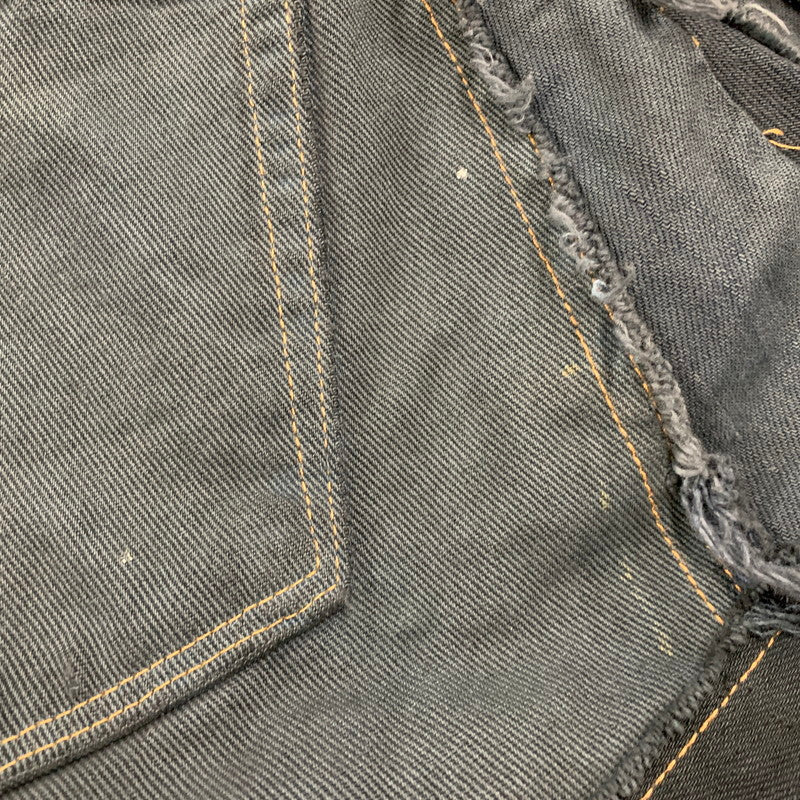 【現状渡し品】 USED REMAKE BLACK DENIM PANTS リメイク ブラック デニムパンツ ボトムス 157-260608-as-08-izu カラー：ブラック系 万代Net店