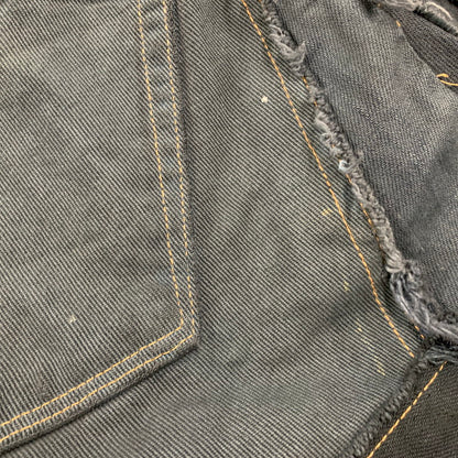 【現状渡し品】 USED REMAKE BLACK DENIM PANTS リメイク ブラック デニムパンツ ボトムス 157-260608-as-08-izu カラー：ブラック系 万代Net店