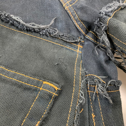 【現状渡し品】 USED REMAKE BLACK DENIM PANTS リメイク ブラック デニムパンツ ボトムス 157-260608-as-08-izu カラー：ブラック系 万代Net店