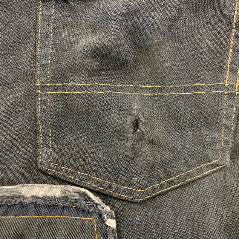 【現状渡し品】 USED REMAKE BLACK DENIM PANTS リメイク ブラック デニムパンツ ボトムス 157-260608-as-08-izu カラー：ブラック系 万代Net店