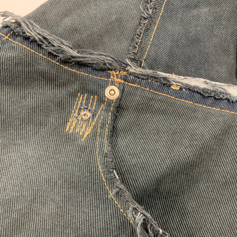【現状渡し品】 USED REMAKE BLACK DENIM PANTS リメイク ブラック デニムパンツ ボトムス 157-260608-as-08-izu カラー：ブラック系 万代Net店