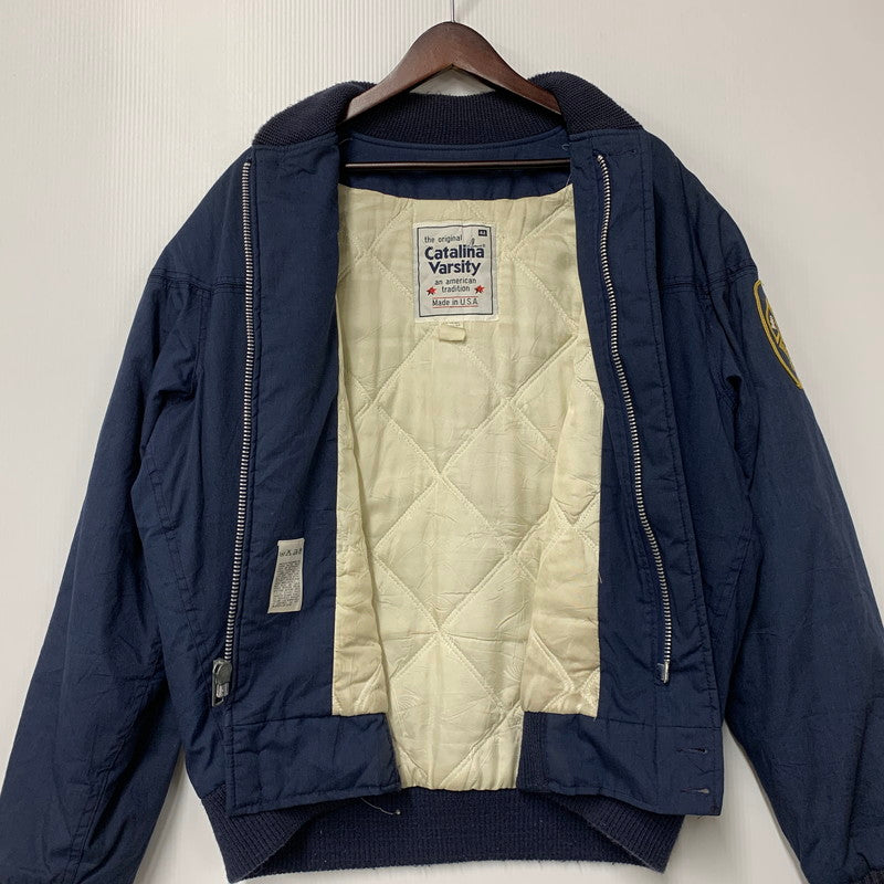 【現状渡し品】【メンズ】 CATALINA VARSITY カタリナ バーシティー IDEALジッパー USA製 80S DERBY JACKET ダービージャケット アウター 146-251105-cs-01-izu サイズ：42 カラー：ネイビー 万代Net店