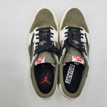 【中古品】【メンズ】 NIKE ナイキ × TRAVIS SCOTT トラヴィススコット AIR JORDAN 1 LOW OG SP DM7866-200 エアジョーダン 1 ロー OG SP スニーカー シューズ 靴 160-251106-as-16-izu サイズ：29.5cm カラー：MEDIUM OLIVE/BLACK-SAIL-MUSLIN 万代Net店