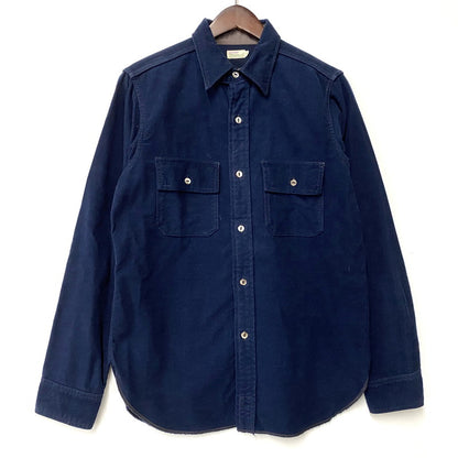【中古品】【メンズ】 LS COTTON BLANKET SHIRT ロングスリーブ コットン ブランケット シャツ 長袖 トップス 145-251106-as-05-izu サイズ：38 カラー：ネイビー 万代Net店