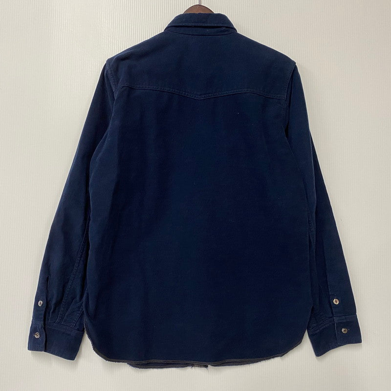 【中古品】【メンズ】 LS COTTON BLANKET SHIRT ロングスリーブ コットン ブランケット シャツ 長袖 トップス 145-251106-as-05-izu サイズ：38 カラー：ネイビー 万代Net店