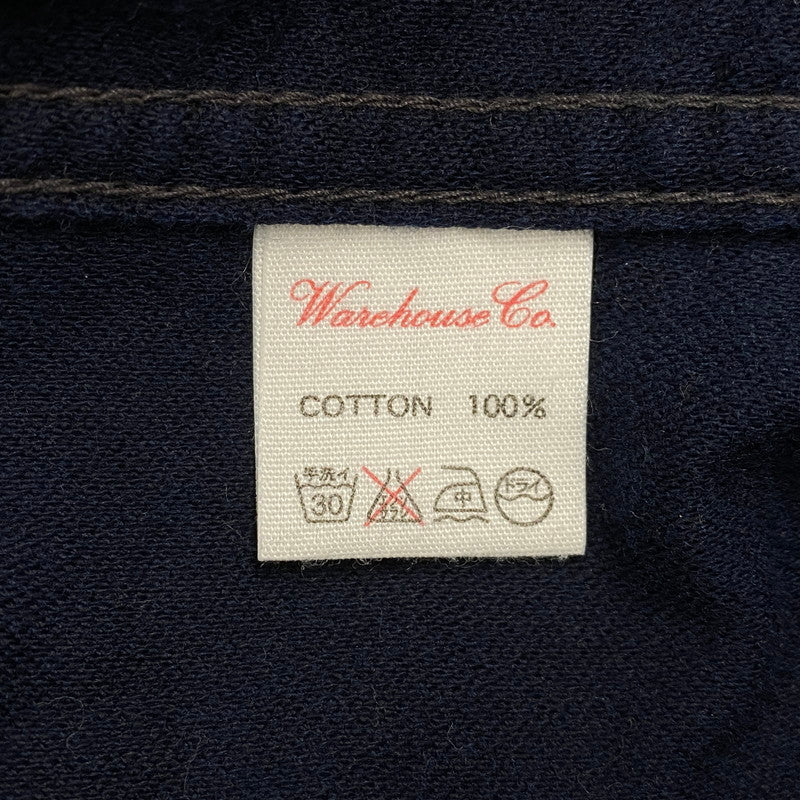【中古品】【メンズ】 LS COTTON BLANKET SHIRT ロングスリーブ コットン ブランケット シャツ 長袖 トップス 145-251106-as-05-izu サイズ：38 カラー：ネイビー 万代Net店