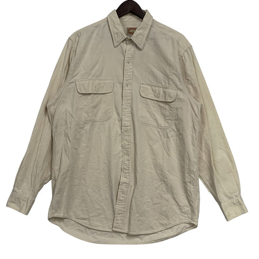 【中古品】【メンズ】 Banana Republic バナナリパブリック ブリティッシュ製 80S COTTON LS SHIRT コットン ロングスリーブ シャツ トップス 長袖 146-251204-cs-21-izu サイズ：L カラー：アイボリー 万代Net店