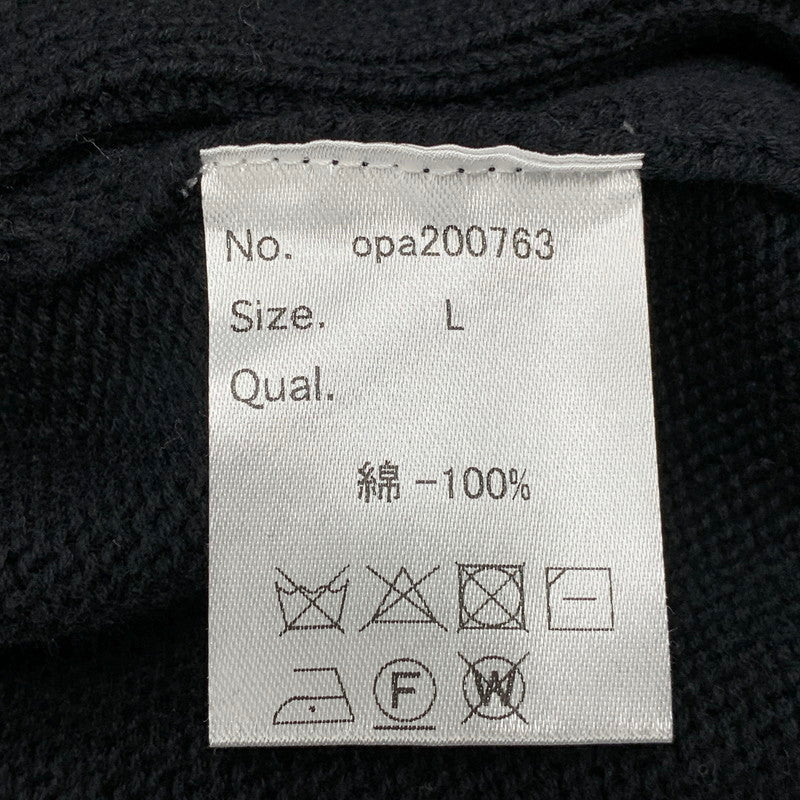 【中古品】【メンズ】 OPENING ACT オープニング アクト OPA200763 DAMAGE COTTON KNIT SWEATER ダメージ コットン ニット セーター トップス 長袖 140-251107-cs-30-izu サイズ：L カラー：ブラック 万代Net店