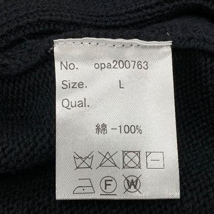 【中古品】【メンズ】 OPENING ACT オープニング アクト OPA200763 DAMAGE COTTON KNIT SWEATER ダメージ コットン ニット セーター トップス 長袖 140-251107-cs-30-izu サイズ：L カラー：ブラック 万代Net店