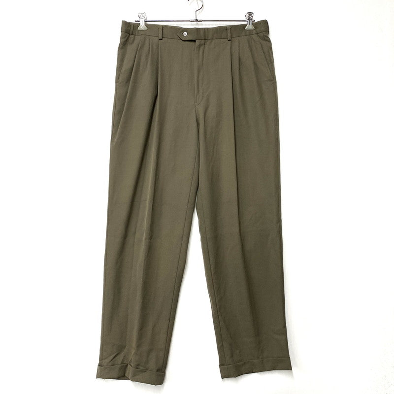 【中古品】【メンズ】 MONSIEUR ムッシュ USA製 3TUCK WIDE SLACKS 3タック ワイド スラックス ボトムス パンツ 157-251120-km-01-izu サイズ：38R カラー：KHAKI 万代Net店