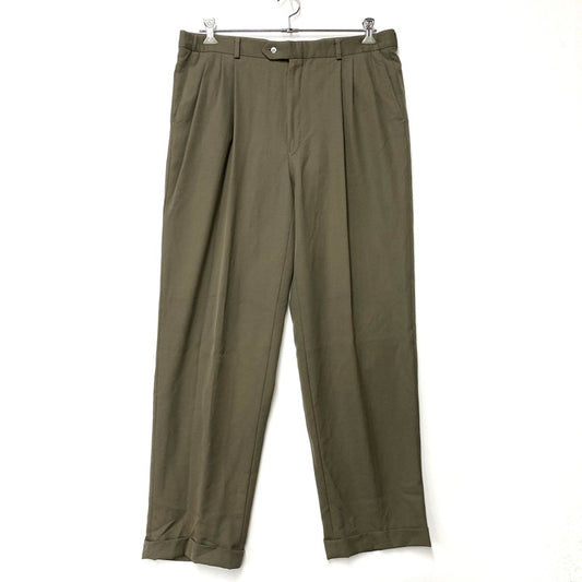 【中古品】【メンズ】 MONSIEUR ムッシュ USA製 3TUCK WIDE SLACKS 3タック ワイド スラックス ボトムス パンツ 157-251120-km-01-izu サイズ：38R カラー：KHAKI 万代Net店