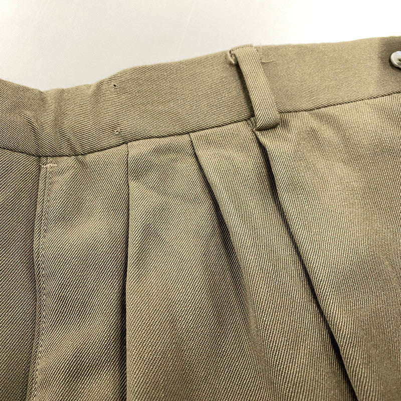 【中古品】【メンズ】 MONSIEUR ムッシュ USA製 3TUCK WIDE SLACKS 3タック ワイド スラックス ボトムス パンツ 157-251120-km-01-izu サイズ：38R カラー：KHAKI 万代Net店
