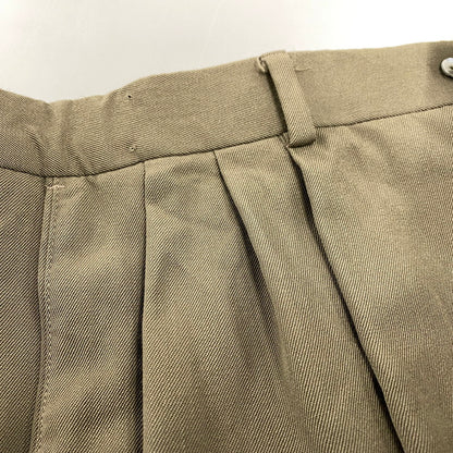 【中古品】【メンズ】 MONSIEUR ムッシュ USA製 3TUCK WIDE SLACKS 3タック ワイド スラックス ボトムス パンツ 157-251120-km-01-izu サイズ：38R カラー：KHAKI 万代Net店