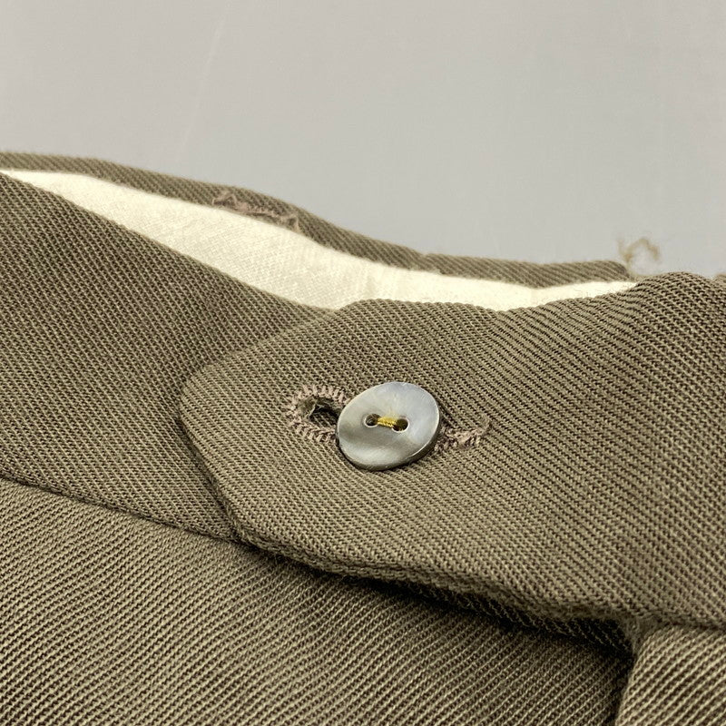 【中古品】【メンズ】 MONSIEUR ムッシュ USA製 3TUCK WIDE SLACKS 3タック ワイド スラックス ボトムス パンツ 157-251120-km-01-izu サイズ：38R カラー：KHAKI 万代Net店