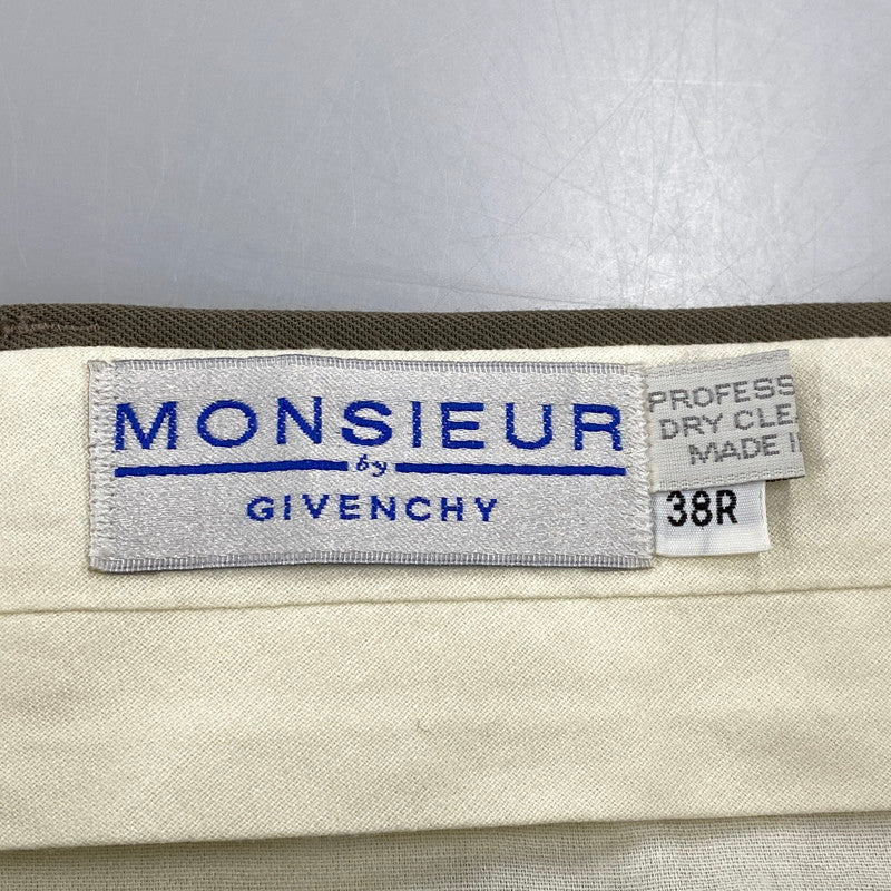 【中古品】【メンズ】 MONSIEUR ムッシュ USA製 3TUCK WIDE SLACKS 3タック ワイド スラックス ボトムス パンツ 157-251120-km-01-izu サイズ：38R カラー：KHAKI 万代Net店