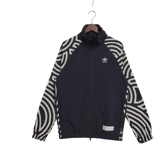 【中古品】【メンズ】 adidas アディダス × HIROKO TAKAHASHI 高橋理子 GRAPHIC WOVEN JACKET GJ6717 グラフィック ウーブンジャケット 148-251112-as-24-izu サイズ：M カラー：ブラック×ホワイト 万代Net店