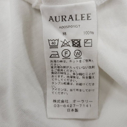 【中古品】【メンズ】 AURALEE オーラリー LUSTER PLAITING L/S TEE A00SP01GT ラスター プレーティング ロングスリーブ Tシャツ 長袖 トップス 140-251112-as-22-izu サイズ：4 カラー：ホワイト 万代Net店